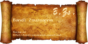 Bandl Zsuzsanna névjegykártya
